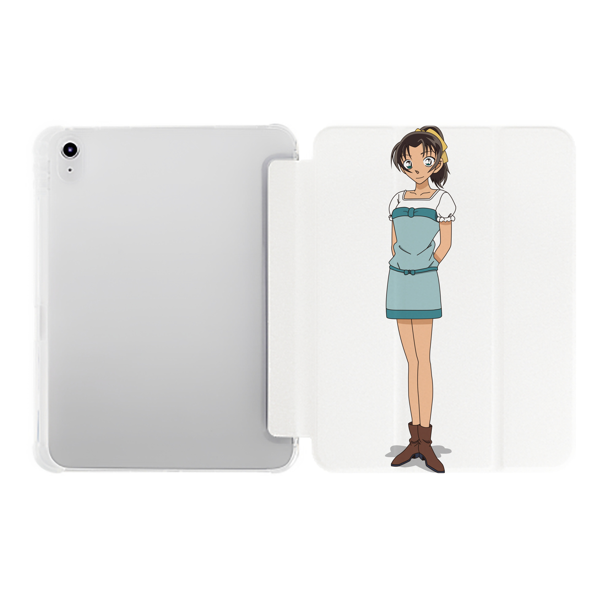 （画像用） 名探偵コナン Detective Conan IPad ケース ペン収納付き 三つ折りスタンド PUレザー×シリコン 対応機種9.5/10.5/10.9インチ